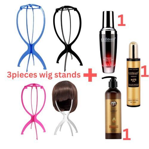 Wig Stand, Luodais Hair Serum, Spray, Curl Keeper Combo Item | Buy Wig Stand, Luodais Hair Serum, Spray, Curl Keeper Combo | SPOP Enterprise Global